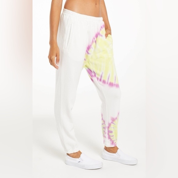 Z Supply Sunburst Tie-Dye Jogger White- Size Small - Picture 3 of 13